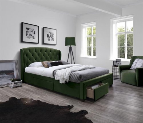 SABRINA Ліжко 160 колір зелений
розмір 171х218х111 см
колір зелена
