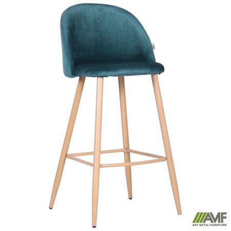 Барній стілець Art Metal Furniture Bellini бук/green velvet (545882)
розмір 41х47х103 см