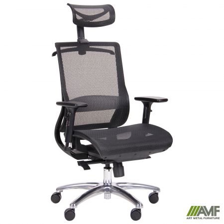 Офісне крісло для персоналу Art Metal Furniture Coder Black Alum grey (546950)