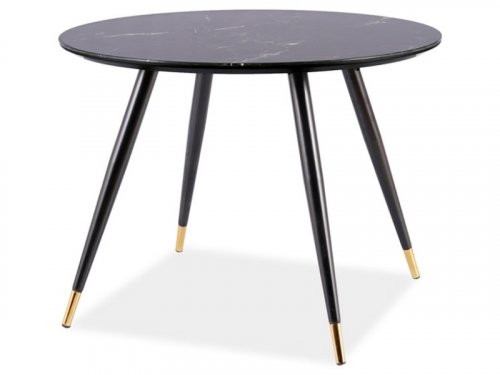 CYRYL II стіл обідній стекло з ефектом каменю FI100
колір чорний
розмір 100х100 см