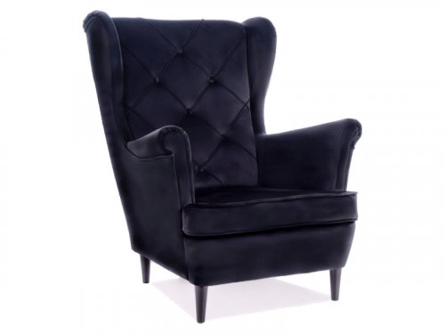 LADY MATT Крісло для відпочинку VELVET 99 колір чорний
розмір 101см / 72 див / 41 см