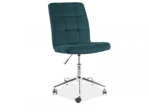 Q-020 крісло офісне тканина VELVET CURRY BLUVEL 78
колір зелений