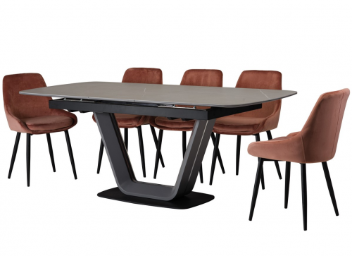 TML-870 Керамический стол цвет айс грей
размер 160-200х90х76 см