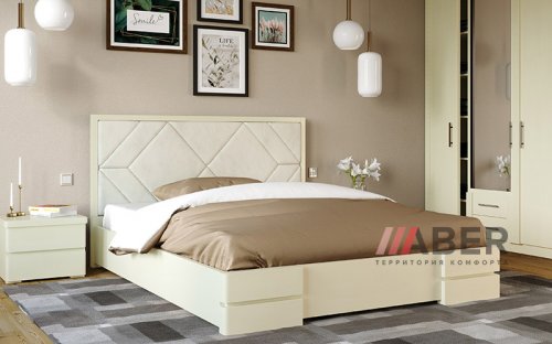 Кровать деревянная Тифани с мягким изголовьем Arbor Drev 180х200 (180х190)
размер 194х210х104 см