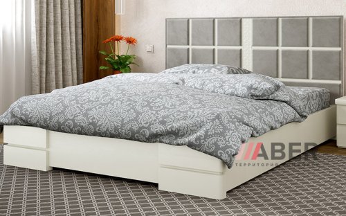 Кровать деревянная Прованс с мягким изголовьем Arbor Drev 160х200 (160х190)
размер  174х210х104 см