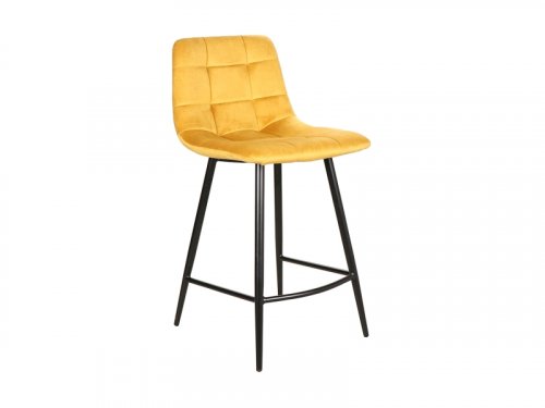 MILA H-2 VELVET стул полубарный  BLUVEL 68
цвет желтый