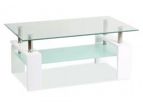 Журнальний столик Lisa Basic white колір білий, розмір 100x60x55 см
