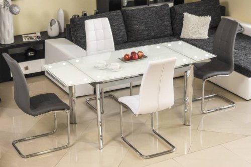 GD-020 стіл обідній розкладний SIGNAL
розмір 120-180х80х76 см
матеріал метал і стекло розжарене
колір білий