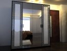 VIOLA (ВІОЛА) Шафа 4-дверний із дзеркалом
Ширина: 183 см
Глибина: 60 см
Висота: 212,5 см
колір білий\чорний мат