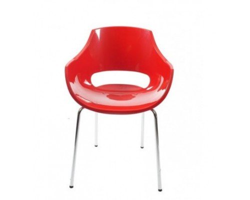 SALSA стілець (Червоний)
Стілець виконаний з матового пластику. Ніжки із хромованого металу.
Габарити: 60х45x84 см