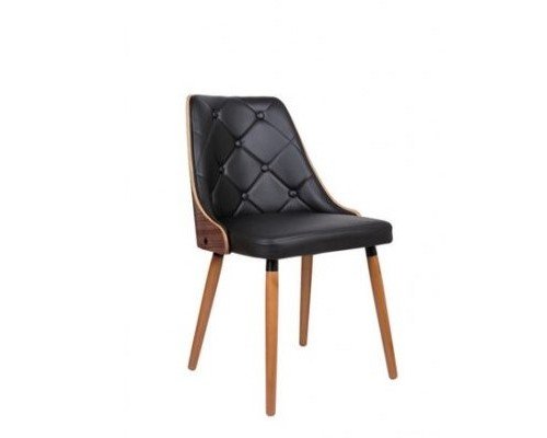 Стілець MADMEN Чорний.
Сидіння стільця зроблене з еко шкіри й гнутої фанери. Ніжки виконані з дерева.
Габарити: 78х54х53 см