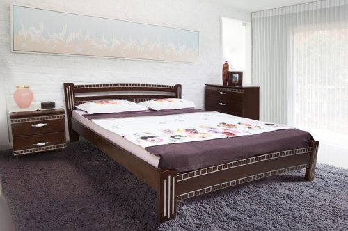 Двуспальная кровать МИКС-Мебель Пальмира 160x200
размер 160х200
материал дерево
цвет венге патина