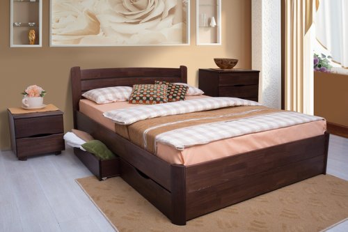 Полуторная кровать МИКС-Мебель София с ящиками 140x200
материал дерево бук