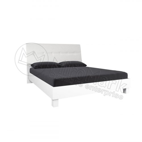 Спальня Рому RM-36M-WB Ліжко з каркасом і м'яким узголів'ям 160, розмір: 1.70x2.16x1.06 м.