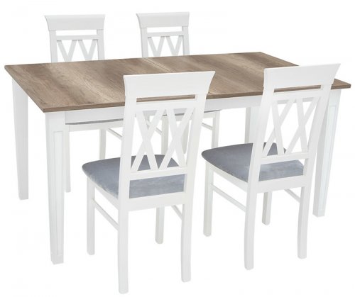 CANNET STO стіл обідній BRW
висота: 76,5 см
ширина: 90 см
довжина: 160-200 см
колір BRW: білий / дуб каньйон монумент