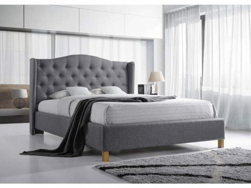 Двоспальне ліжко Signal Aspen 180x200 сірий
розмір 216X189X114H
