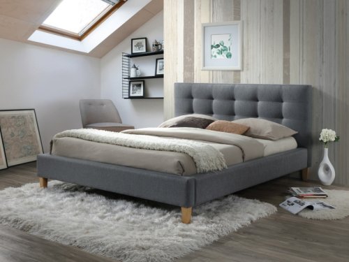 TEXAS ліжко двоспальне 180 SIGNAL
розмір 199х220х103 см
матеріал тканина й дерево
колір денім