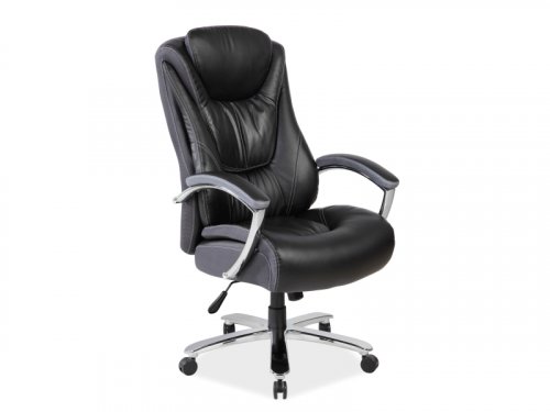 CONSUL Крісло офісне екокожа
розмір 120-130х46-54 см
колір чорний