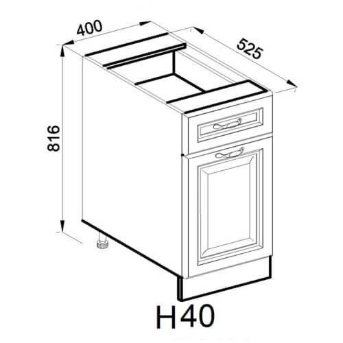 Кухонний модуль Роксана Н 40