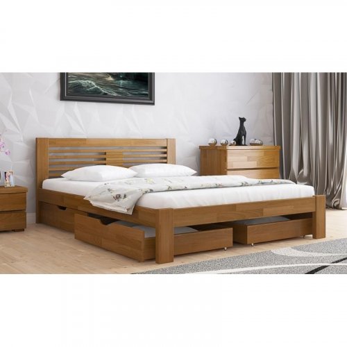 Двоспальне ліжко Арбор Древ Шопен з ящиками 160x200 бук