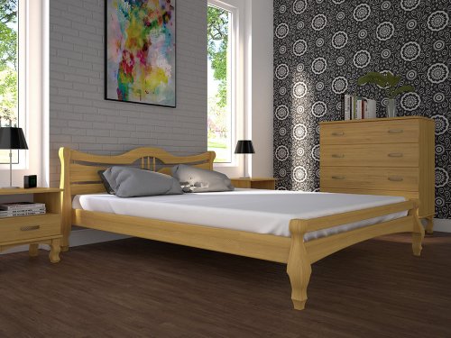 Ліжко Корона -1 ТМ ТИС, колір на вибір 140х200 сосна