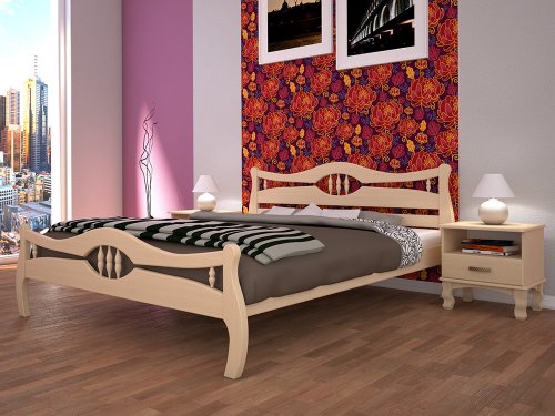Двоспальне ліжко ТИС Корона-2 180х200 сосна