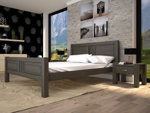 Дерев'яне ліжко Модерн-8 від ТМ ТИС 180х200