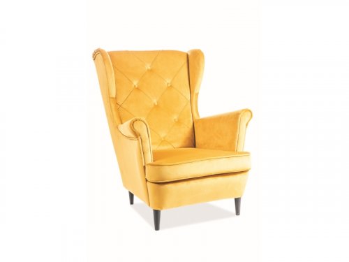 LADY крісло для відпочинку VELVET
розмір 101см / 72 див / 41 см
тканина VELVET CURRY BLUVEL 68 / WENGE
