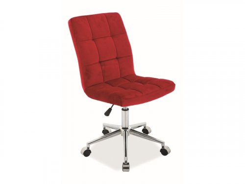 Q-020 крісло офісне тканина Вельвет
колір бордо
