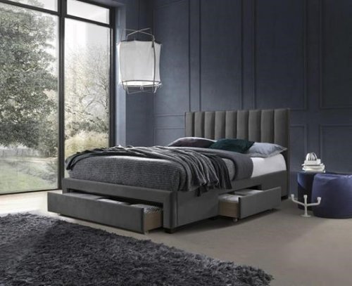 GRACE 160 Ліжко двомісне велюр з ящиками
розмір
колір сірий