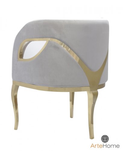 MORELLO Кресло  GLAMUR GOLD/DARKGREEN
цвет серый
размер 78х55х59 см
