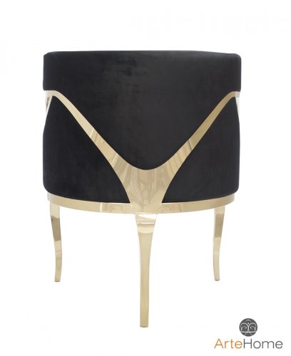 MORELLO Крісло GLAMUR GOLD/BLACK
колір чорний
розмір 78х55х59 см