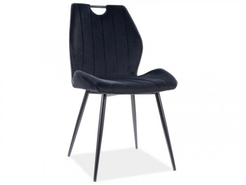 Стілець кухонний ARCO VELVET CZARNY тканина BLUVEL 19
розмір
