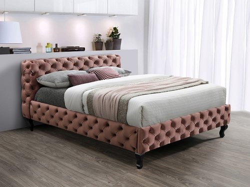 Двоспальне ліжко Signal HERRERA VELVET 160х200 античная роза/венге (HERRERAV160RW)
размер 160х200