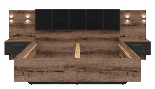 KASSEL LOZ/180/B ліжко с тумбочками BRW з підйомним механізмом
висота: 42-98,5 см
ширина: 185-285 см
довжина: 206 см