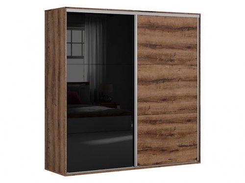 FLEX Шкаф для одежда 220 Flex czarny połysk/dąb monastery
размер 220х218х66 см