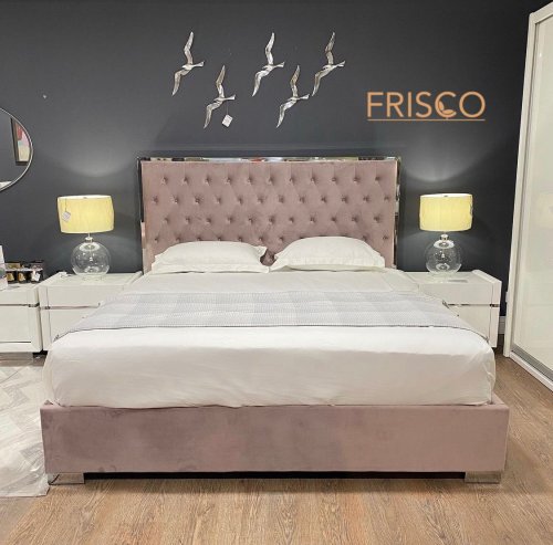 БЕТАННІ Ліжко двометна 180 колір рожевий
розмір 2030х2150х1450 см