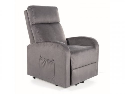 ODYS  Кресло для отдыха  VELVET SZARY BLUVEL 14