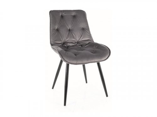 Стілець Signal Cherry-II Velvet чорний/сірий (CHERRYIIVCSZ)