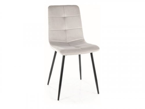 IVO Стілець металевий VELVET CZARNY STELAŻ/ J. SZARY BLUVEL 03