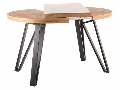 GALAXY Стол обеденный  DĄB ARTISAN / CZARNY FI
размер 100 (100-168)