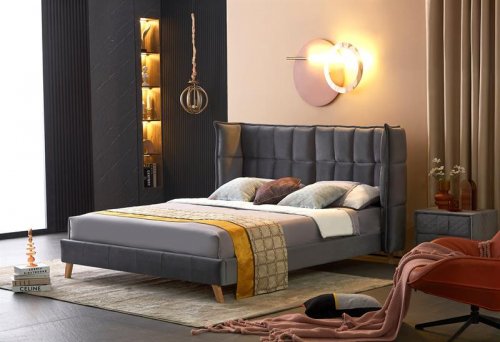 SCANDINO 160 Кровать двухместная ткань цвет серый
размер 160х200