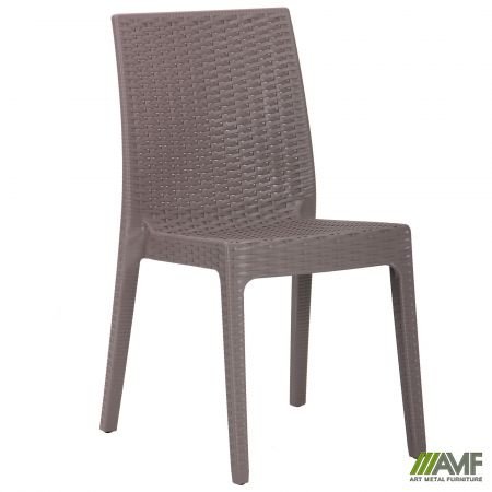 Крісло, стілець садовий Art Metal Furniture Selen пластик под ротанг тауп (544703)