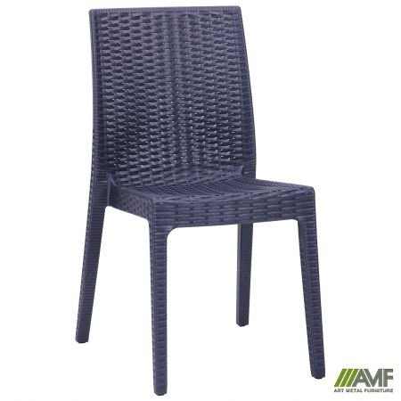 Крісло, стілець садовий Art Metal Furniture Selen пластик під ротанг еспресо (515343)