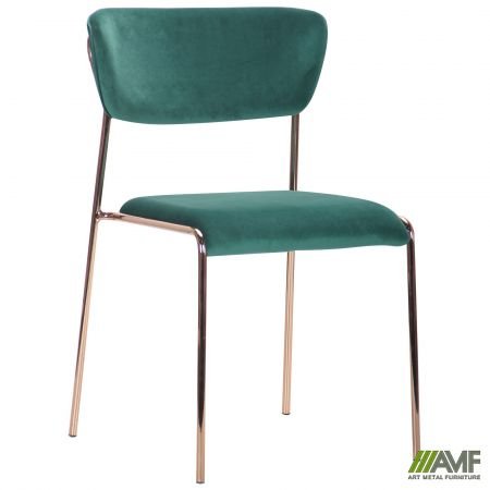 Стілець Art Metal Furniture Alphabet A gold/dark green (545704)