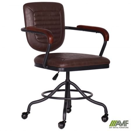 Стілець з підлокітниками Art Metal Furniture Barber brown (546142)
