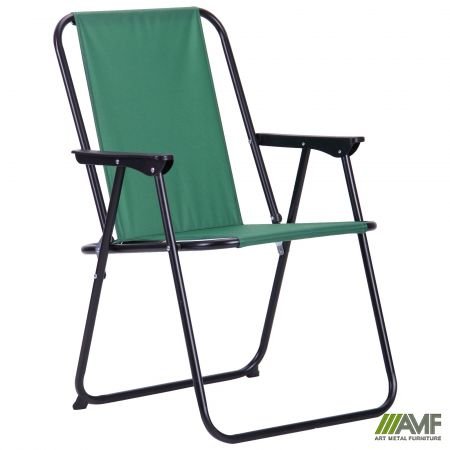 Крісло складні Art Metal Furniture Пікнік чорний/темно-зелений (521859)