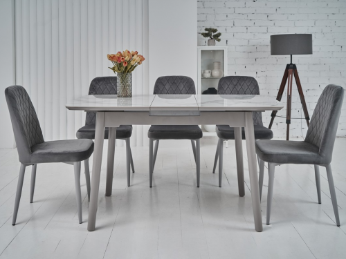 Керамічний стіл TM-84 коса вайт + сірий