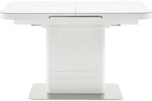 Стіл Чезаріо 120-160x80 см керамік білий перли