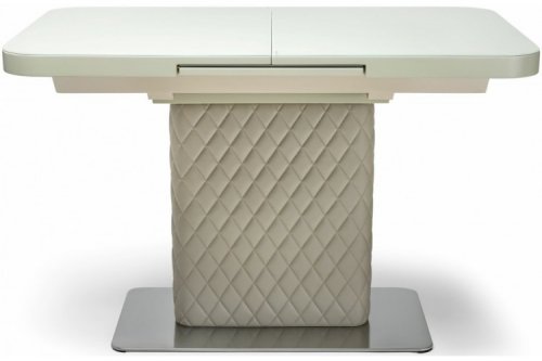 Стіл Кріс 120-160x80 см скло капучино